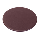 Chocolate Brown Leatherette Coaster, Round